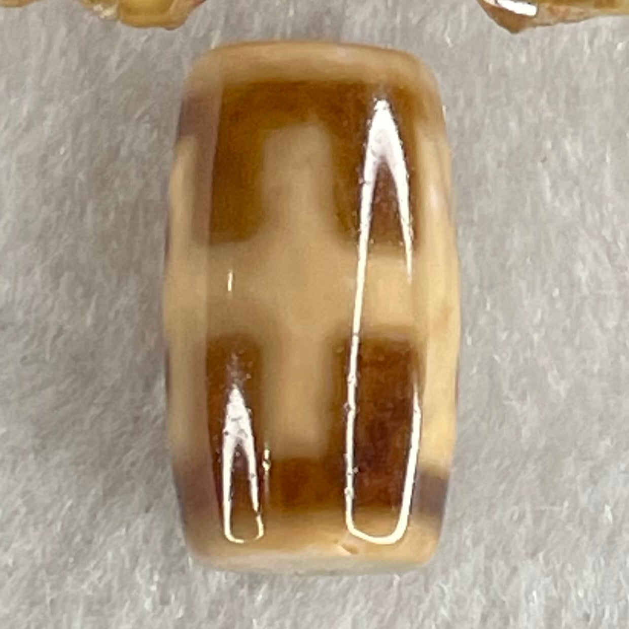 Natural Powerful Tibetan Old Oily Agate Patina Guiren Tairen Human Dzi Bead Totem Amulet Heavenly Master (Tian Zhu) 贵人天诛 4.79g 20.3 by 11.6mm - Huangs Jadeite and Jewelry Pte Ltd