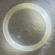 Transparent to White Quartzite Jade Bangle 天山玉手镯 60.6mm Bangle 38.60g 10.3 by 8.5mm - Huangs Jadeite and Jewelry Pte Ltd