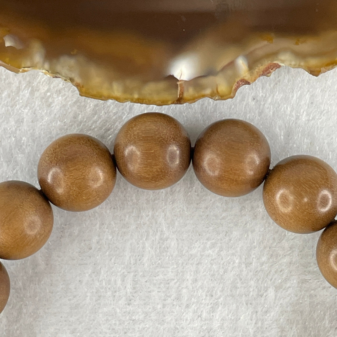 Certified Natural India Old Tree Sandalwood Beads Bracelet 13.88g 16.5cm 12.1mm 17 Beads