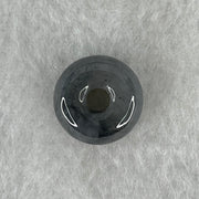 Type A Wuji Grey Jadeite Ping An Kou Donut Charm Pendant 2.62g 14.4 by 6.6mm - Huangs Jadeite and Jewelry Pte Ltd