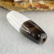 Natural Powerful Tibetan Old Oily Agate 1 Lines Dzi Bead Heavenly Master (Tian Zhu) 4.12g 28.5 by 10.0mm - Huangs Jadeite and Jewelry Pte Ltd
