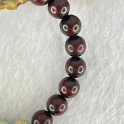 Natural Blood Rosewood with Variscite Beads Bracelet 天然血檀寿山石手链 8.27g 15cm 8.7mm 3 Beads 8.4mm 18 Beads - Huangs Jadeite and Jewelry Pte Ltd