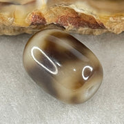 Natural Powerful Tibetan Old Oily Agate 3 Eyes Dzi Bead Heavenly Master (Tian Zhu) 三眼天诛 2.30g 13.7 by 10.2mm - Huangs Jadeite and Jewelry Pte Ltd