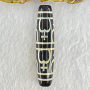 Natural Powerful Tibetan Old Oily Agate Nectar Vessel Dzi Bead Heavenly Master (Tian Zhu) 花蜜容器眼天诛 16.17g 58.3 by 13.4mm - Huangs Jadeite and Jewelry Pte Ltd