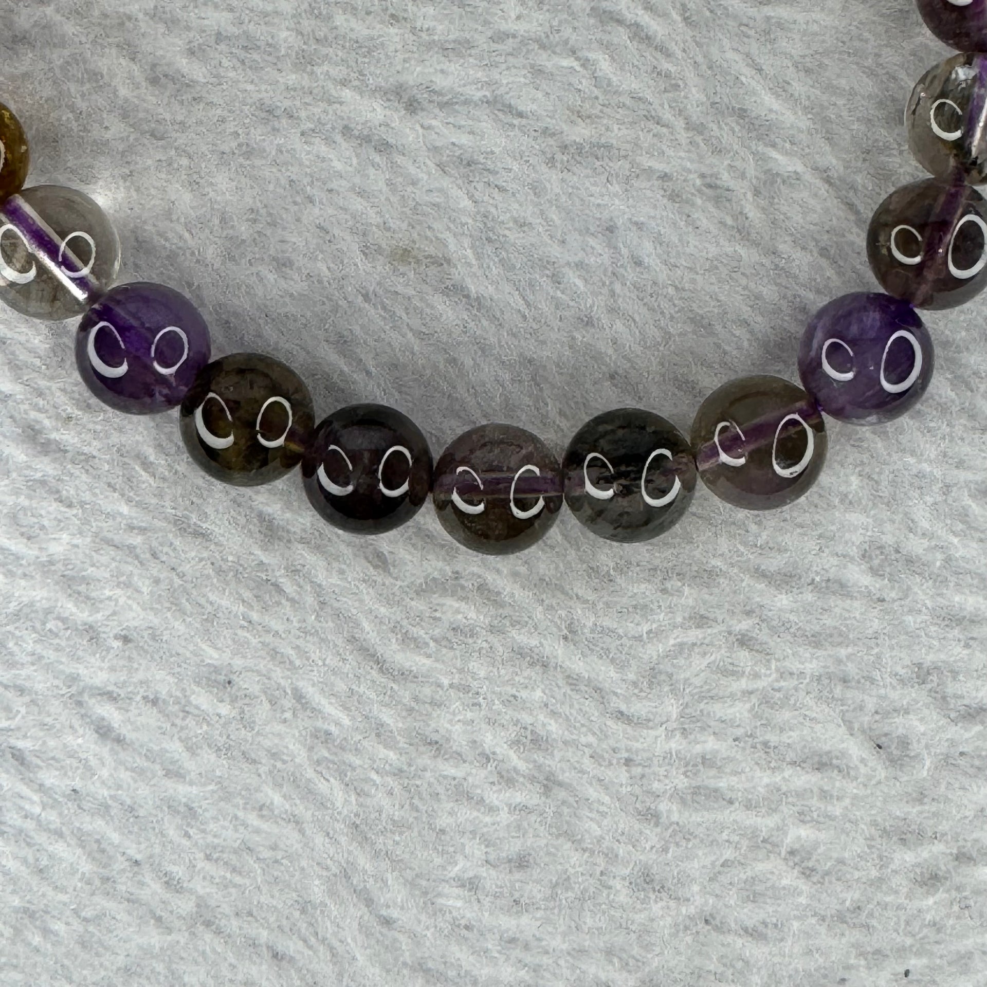Natural Auralite Crystal Bracelet 极光手链 17.99g 8.4 mm 23 Beads - Huangs Jadeite and Jewelry Pte Ltd