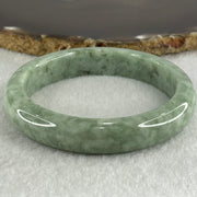 Type A Light Dou Qing Green Jadeite Bangle 52.46g Internal Diameter 57.1mm 12.3 by 8.3mm (Close to Perfect) - Huangs Jadeite and Jewelry Pte Ltd