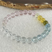 Very Very High Grade Transparent Natural Morganite Beryl Beads Bracelet 13.70g 16cm 7.2mm 27 Beads - Huangs Jadeite and Jewelry Pte Ltd