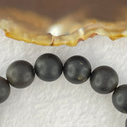 Natural Dark Matt Black Red Amber Beads Bracelet 10.86g 16cm 10.1mm 19 Beads - Huangs Jadeite and Jewelry Pte Ltd