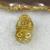 Above Average Grade Natural Golden Rutilated Quartz Pixiu Charm for Bracelet 天然金发水晶貔貅 11.01g 29.2 by 17.8 by 12.4mm - Huangs Jadeite and Jewelry Pte Ltd