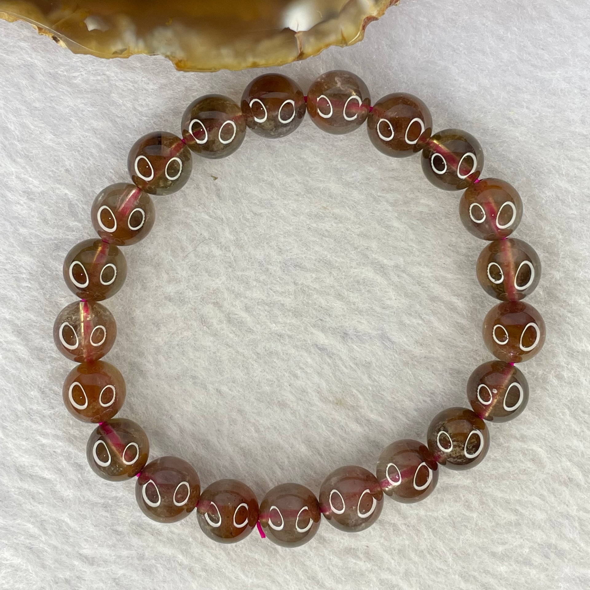 Natural Auralite Crystal Bracelet 极光手链 18.99g 8.6 mm 21 Beads - Huangs Jadeite and Jewelry Pte Ltd