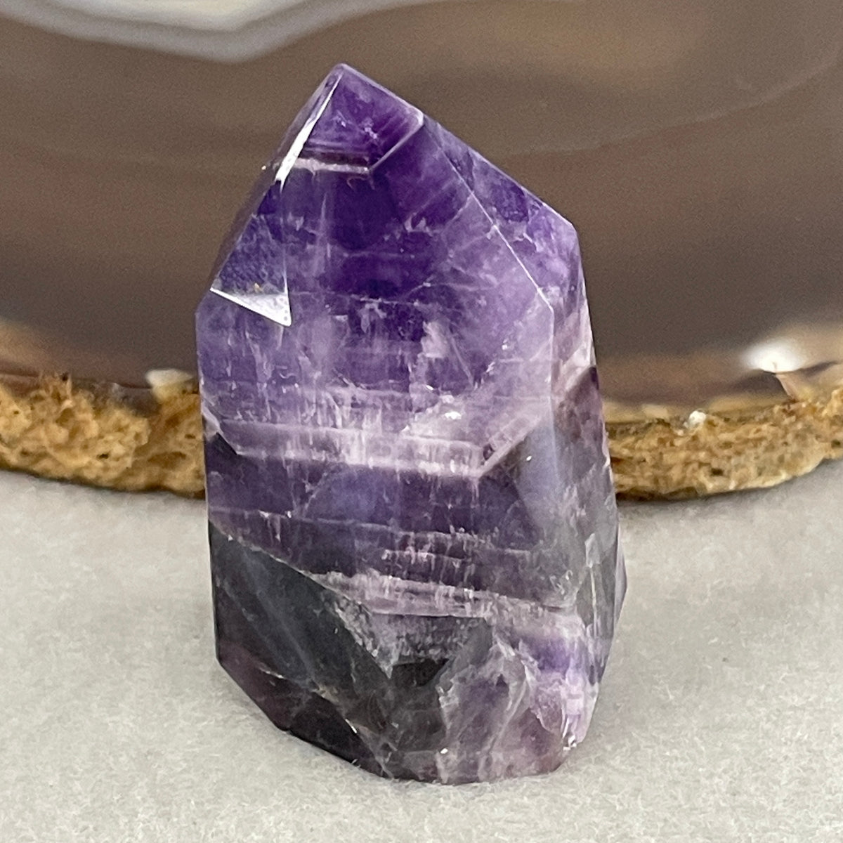 Natural Dreamy Amethyst Tower Display | (35.17g | 43.8 x 27.8 x 22.5mm | Catalyst, "Stone of Intuition & Inner Peace" Focus Generator, Feng Shui Tranquility & Noble Synergy Anchor)