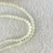 Type A White Jadeite Beads Necklace 16.83g 56cm 4.5mm 160 Beads - Huangs Jadeite and Jewelry Pte Ltd