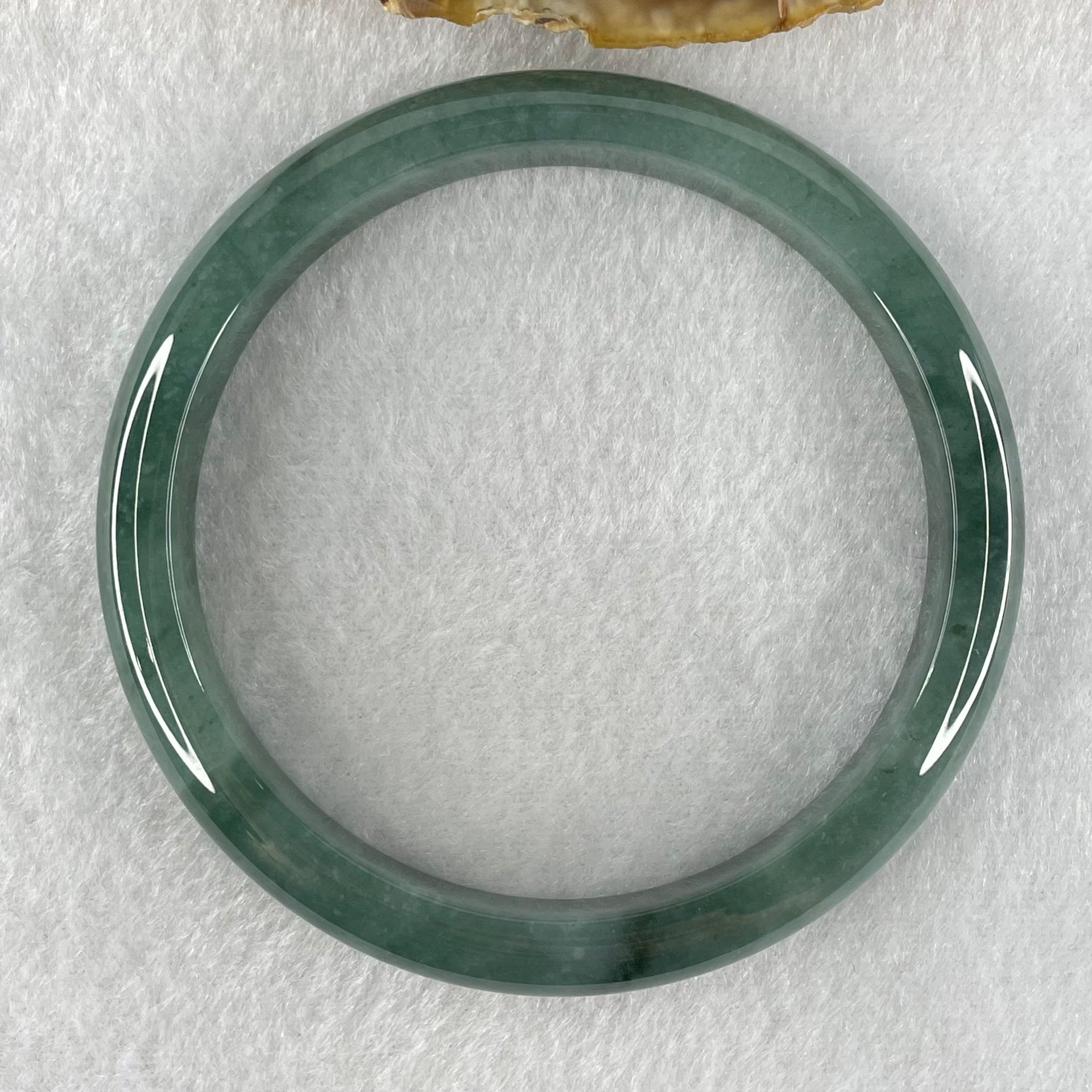 Type A Blueish Green Jadeite Bangle 43.69g Internal Diameter 61.8mm 10.4 by 7.1mm (Slight Internal Lines) - Huangs Jadeite and Jewelry Pte Ltd