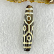 Natural Powerful Tibetan Old Oily Agate 9 Eyes Dzi Bead Heavenly Master (Tian Zhu) 九眼天诛 14.76g 58.0 by 13.2mm - Huangs Jadeite and Jewelry Pte Ltd