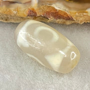 Natural Powerful Tibetan Old Oily Agate 3 Eyes Dzi Bead Heavenly Master (Tian Zhu) 三眼天诛 2.92g 19.3 by 10.2mm - Huangs Jadeite and Jewelry Pte Ltd