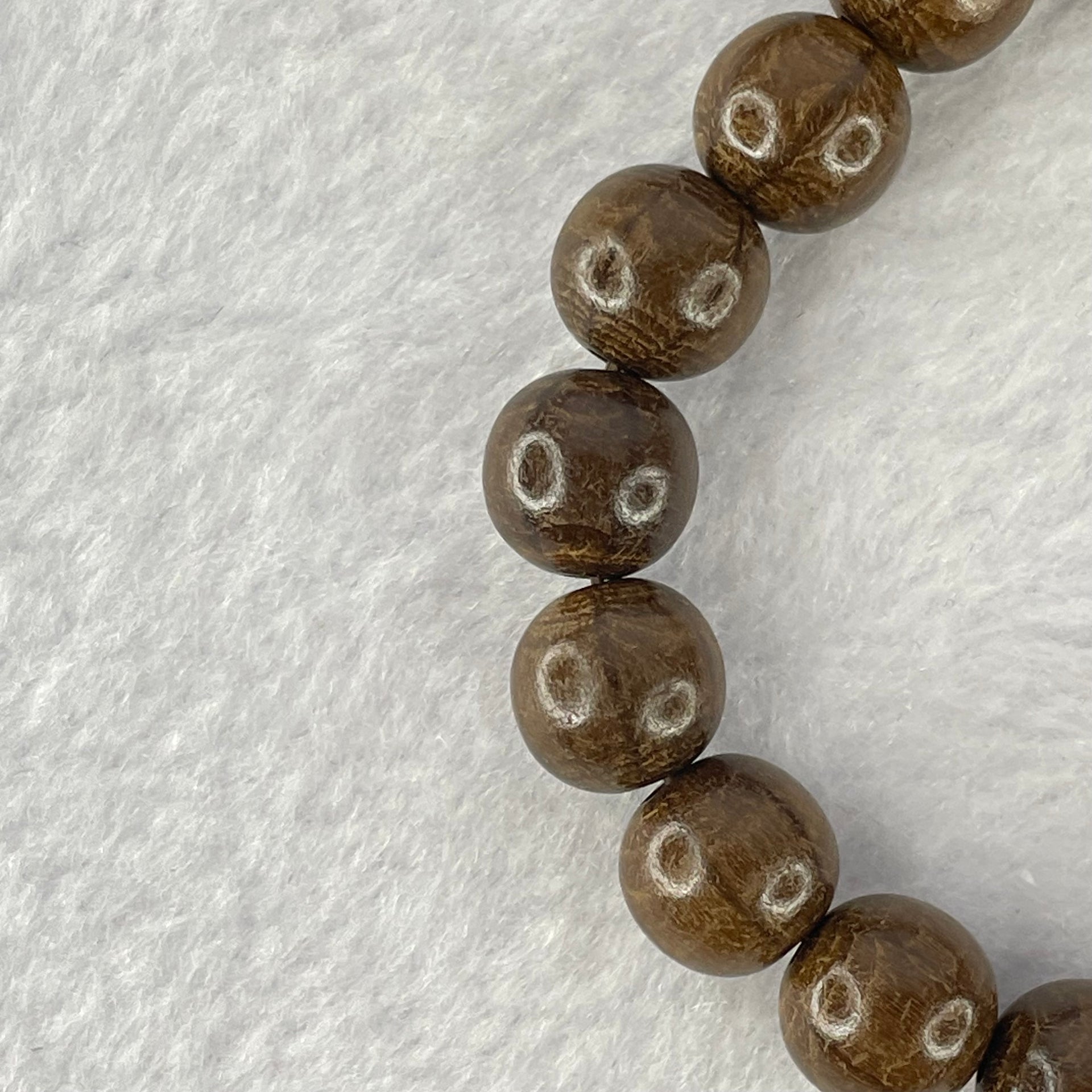 Natural Six Way Wooden Beads Bracelet 六道木手链 11.03g 17cm 10.8mm 19 Beads - Huangs Jadeite and Jewelry Pte Ltd