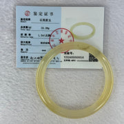 Transparent Yellow Quartzite Jade Bangle 天山玉手镯 Internal Diameter 62.0mm 33.28g 9.3 by 8.3mm - Huangs Jadeite and Jewelry Pte Ltd