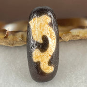 Natural Powerful Tibetan Old Oily Agate Green Tara Dzi Bead Heavenly Master (Tian Zhu) 绿度母天珠 6.23g 28.2 by 12.1mm - Huangs Jadeite and Jewelry Pte Ltd