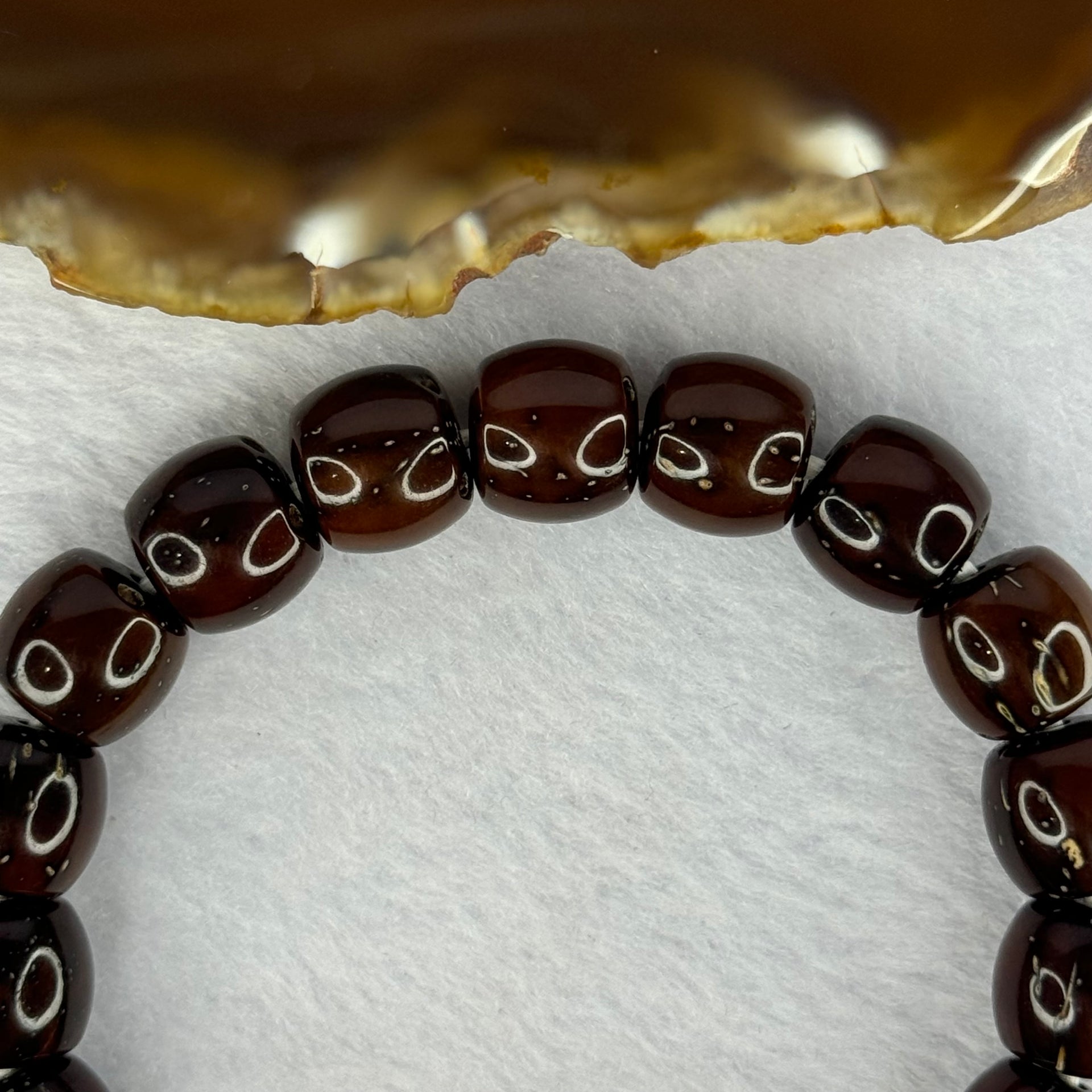 Old Bodhi Seed Beads Bracelet 紫金鼠手链 17.20g 18.5cm 11.5mm 19 Beads - Huangs Jadeite and Jewelry Pte Ltd