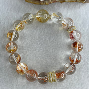 Good Grade Natural Red with Orange Ferruginous Quartz Beads Bracelet 39.60g 16cm 13.6mm 1 Bead - 11.8mm 15 Beads - Huangs Jadeite and Jewelry Pte Ltd