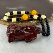 Natural African Rosewood Pixiu Handplay 天然非洲紫檀貔貅手把件 47.35g 35.6 by 28.2 by 43.4mm - Huangs Jadeite and Jewelry Pte Ltd