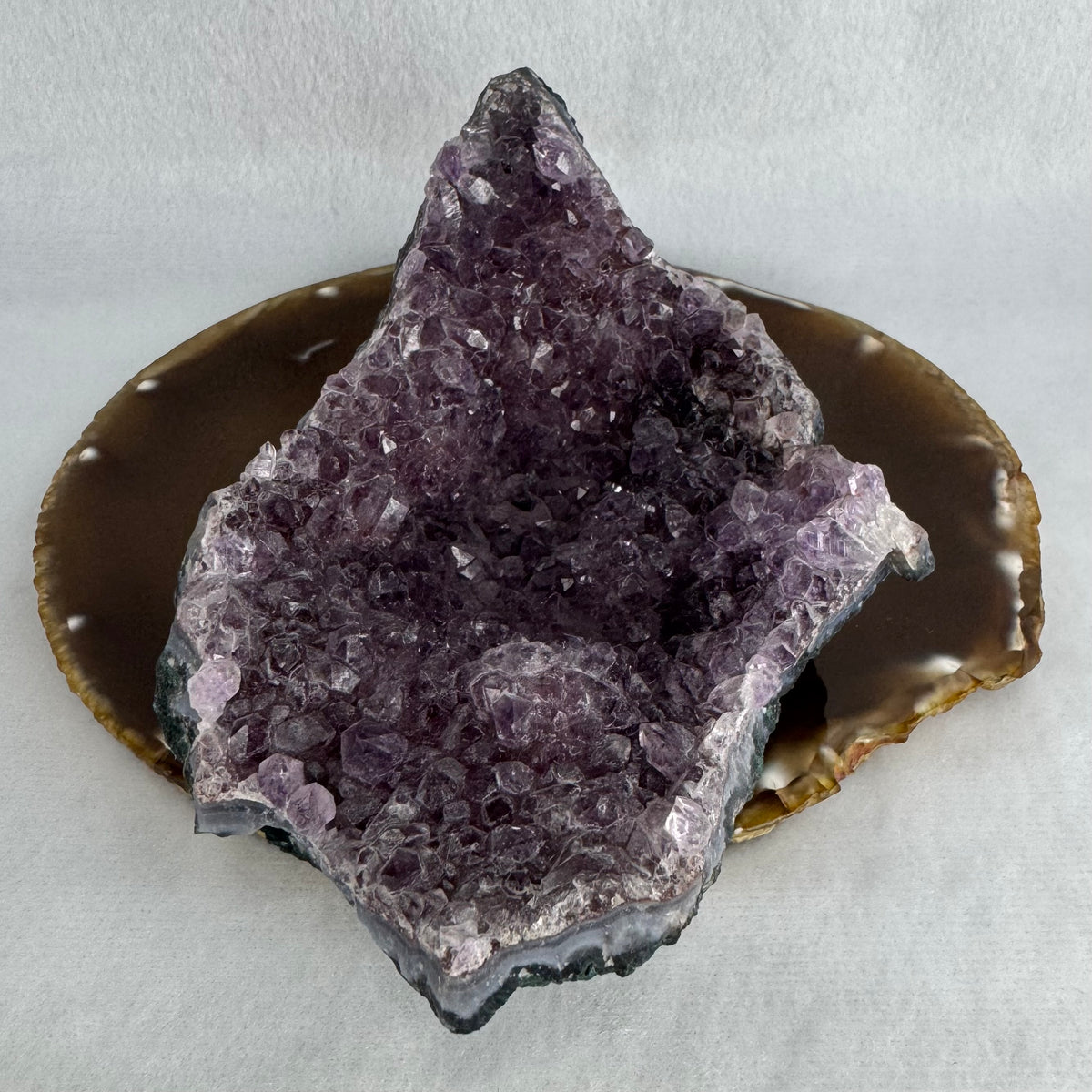 Natural Amethyst Rough Crystal Cluster Specimen | Raw Deep Purple Geode Display Piece (305.0g | 125.0 x 90.0 x 55.0mm)