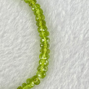 Natural Faceted Peridot Beads Bracelet 天然绿橄榄石手链 10.58g 16cm 5.7mm 58 Beads - Huangs Jadeite and Jewelry Pte Ltd