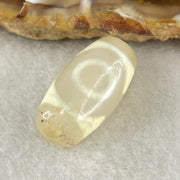 Natural Powerful Tibetan Old Oily Agate 3 Eyes Dzi Bead Heavenly Master (Tian Zhu) 三眼天诛 3.25g 20.0 by 10.6mm - Huangs Jadeite and Jewelry Pte Ltd