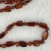 Natural Tea Color Blood Amber Irregular Beads Necklace 天然茶色血珀项链 14.99g 10.3 by 6.5 by 5.2mm 37pcs - Huangs Jadeite and Jewelry Pte Ltd