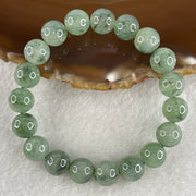 Certified Natural Type A Semi Icy Green with Blueish Green Fluorite Piao Hua Jadeite Beads Bracelet 32.882g 15cm 10.1mm 19Beads Perfect - Huangs Jadeite and Jewelry Pte Ltd