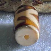 Natural Powerful Tibetan Old Oily Agate Patina Guiren Tairen Human Dzi Bead Totem Amulet Heavenly Master (Tian Zhu) 贵人天诛 4.99g 20.3 by 12.0mm - Huangs Jadeite and Jewelry Pte Ltd