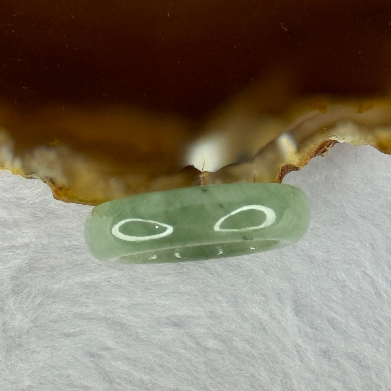 Type A Green Jadeite Ring 4.29g 6.1 by 3.8mm US7 HK15.4 (Very Slight External Rough) - Huangs Jadeite and Jewelry Pte Ltd