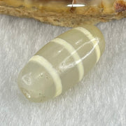 Natural Powerful Tibetan Old Oily Agate 3-Lines Dzi Bead Heavenly Master (Tian Zhu) 三行天诛 2.90g 20.2 by 10.0mm - Huangs Jadeite and Jewelry Pte Ltd