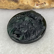 Rare Good Grade Type A Fully Translucent Black Jadeite Dragon Head Stone For Setting 
2.90g 18.2 by 16.8 by 6.3mm - Huangs Jadeite and Jewelry Pte Ltd