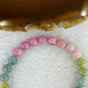 Natural Two Colours Watermelon Tourmaline Bracelet 天然西瓜碧玺手链双色 14.00g 15cm 7.2mm 25 Beads - Huangs Jadeite and Jewelry Pte Ltd