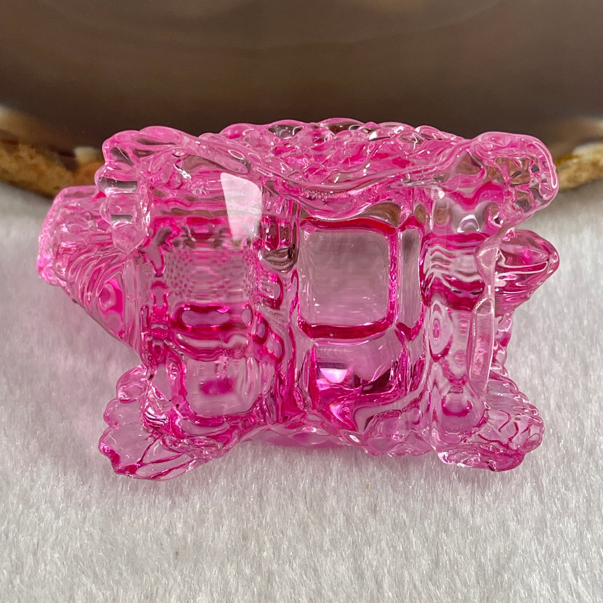 Natural Pink Liuli Dragon Turtle Display 68.53g 59.6 by 37.3 by 37.5mm - Huangs Jadeite and Jewelry Pte Ltd