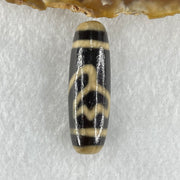 Natural Powerful Tibetan Old Oily Agate Double Lotus Flower Dzi Bead Heavenly Master (Tian Zhu) 双莲花天珠 8.55g 37.8 by 12.1mm - Huangs Jadeite and Jewelry Pte Ltd