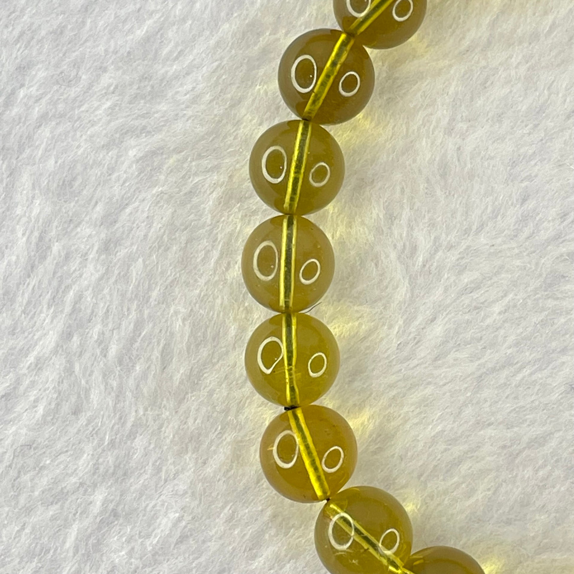 Natural Purple Honey Amber Beads Bracelet 天然紫蜜琥珀手链 5.99g 15cm 7.7mm 23 Beads - Huangs Jadeite and Jewelry Pte Ltd