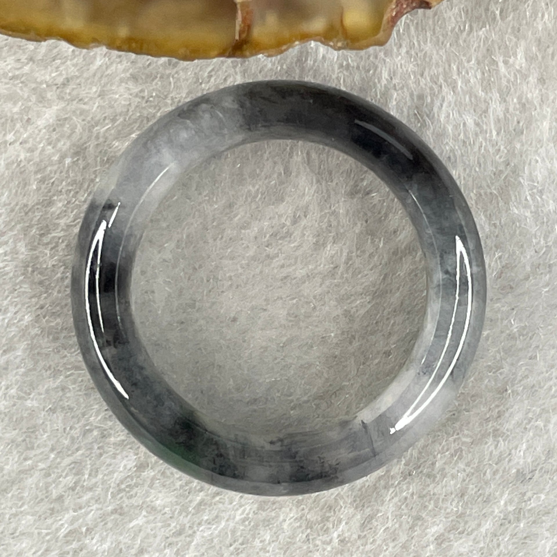 Certified Type A Wuji Grey Jadeite Rings 3.97g 6.1 by 3.6mm US 7.5 HK 16.5 (Very Very Slight Internal Line) - Huangs Jadeite and Jewelry Pte Ltd