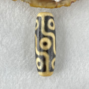 Natural Powerful Tibetan Old Oily Agate 9 Eyes Dzi Bead Heavenly Master (Tian Zhu) 九眼天诛 10.20g 38.8 by 13.1mm - Huangs Jadeite and Jewelry Pte Ltd