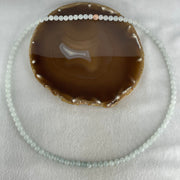 Type A White to Faint Blue Jadeite Beads Necklace 60.72g 66cm 7.1mm 98 Beads - Huangs Jadeite and Jewelry Pte Ltd