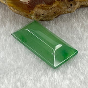Type A Natural Icy Green Jadeite Rectangle Setting Stone 1.65g 21.9 by 10.5 by 3.7mm - Huangs Jadeite and Jewelry Pte Ltd