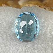 Natural Sky Blue Topaz Oval Shape 10.39ct 14.8 by 11.6 by 7.2mm - Huangs Jadeite and Jewelry Pte Ltd