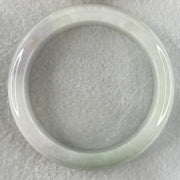 Type A Faint Lavender Green Jadeite Bangle 66.17g Internal Diameter 58.4mm 13.4 by 8.5mm (External Lines) - Huangs Jadeite and Jewelry Pte Ltd