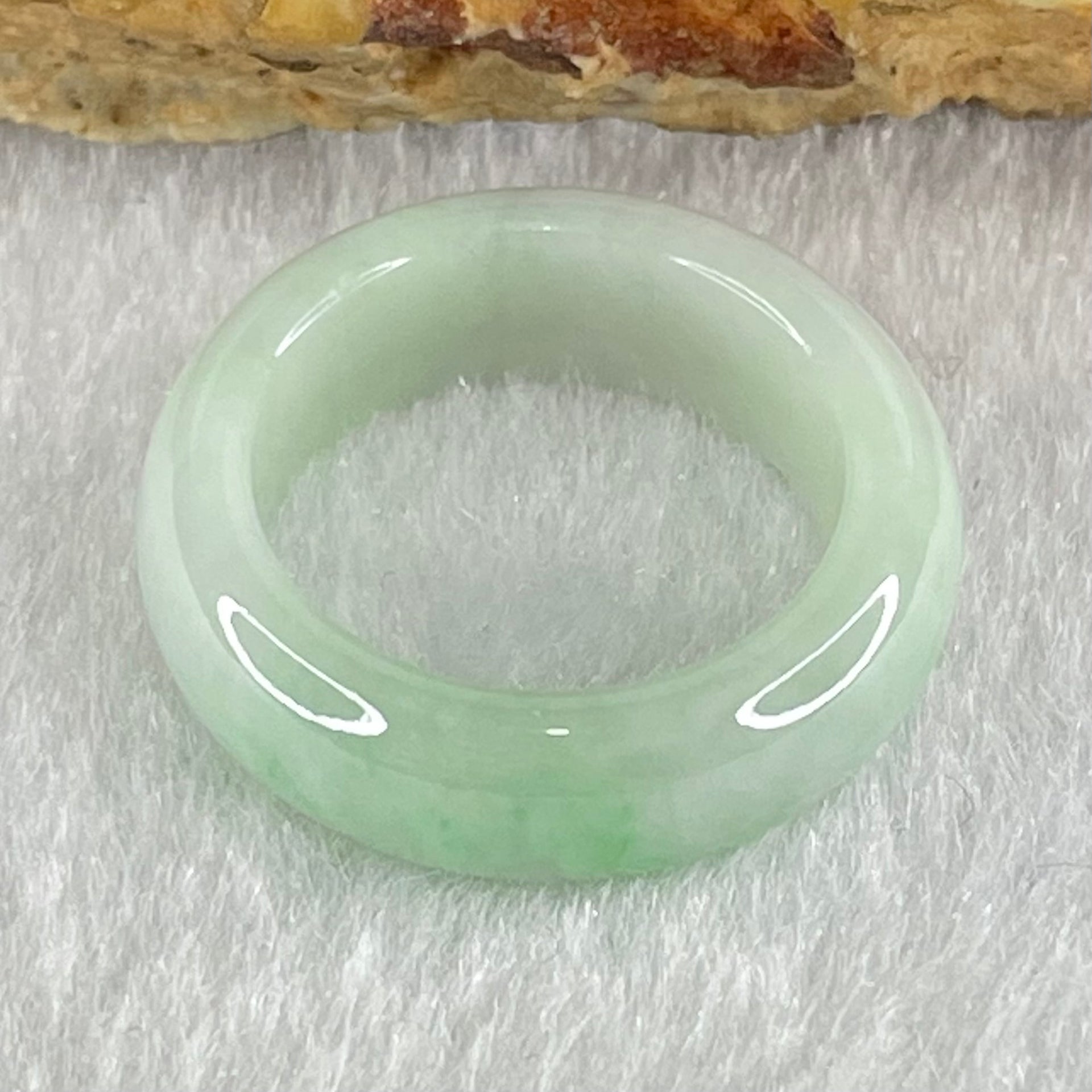 Type A Lavender Green with Green Patches Jadeite Ring 2.96g 6.0 by 3.4mm US4.3/HK 9 (Very Slight Internal Line) - Huangs Jadeite and Jewelry Pte Ltd