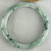 Type A Light Green Lavender with Dark Blueish Green Piao Hua Jadeite Bangle 69.22g Internal Diameter 60.8mm 13.0 by 9.1mm - Huangs Jadeite and Jewelry Pte Ltd