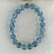 Good Grade Natural Blue Topaz Beads Bracelet 29.77g 15.5cm 9.4mm 21 Beads - Huangs Jadeite and Jewelry Pte Ltd