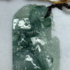 Grandmaster Certified Type A ICY Light Green Lavender and Blueish Green Piao Hua Jadeite Dragon Shan Shui Pendent 55.70g 75.6 by 34.8 by 10.8mm - Huangs Jadeite and Jewelry Pte Ltd