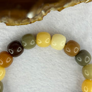 Natural Mixed Color Bodhi Beads Bracelet 天然多宝菩提手链 20.14g 17cm 11.3mm 19 Beads - Huangs Jadeite and Jewelry Pte Ltd