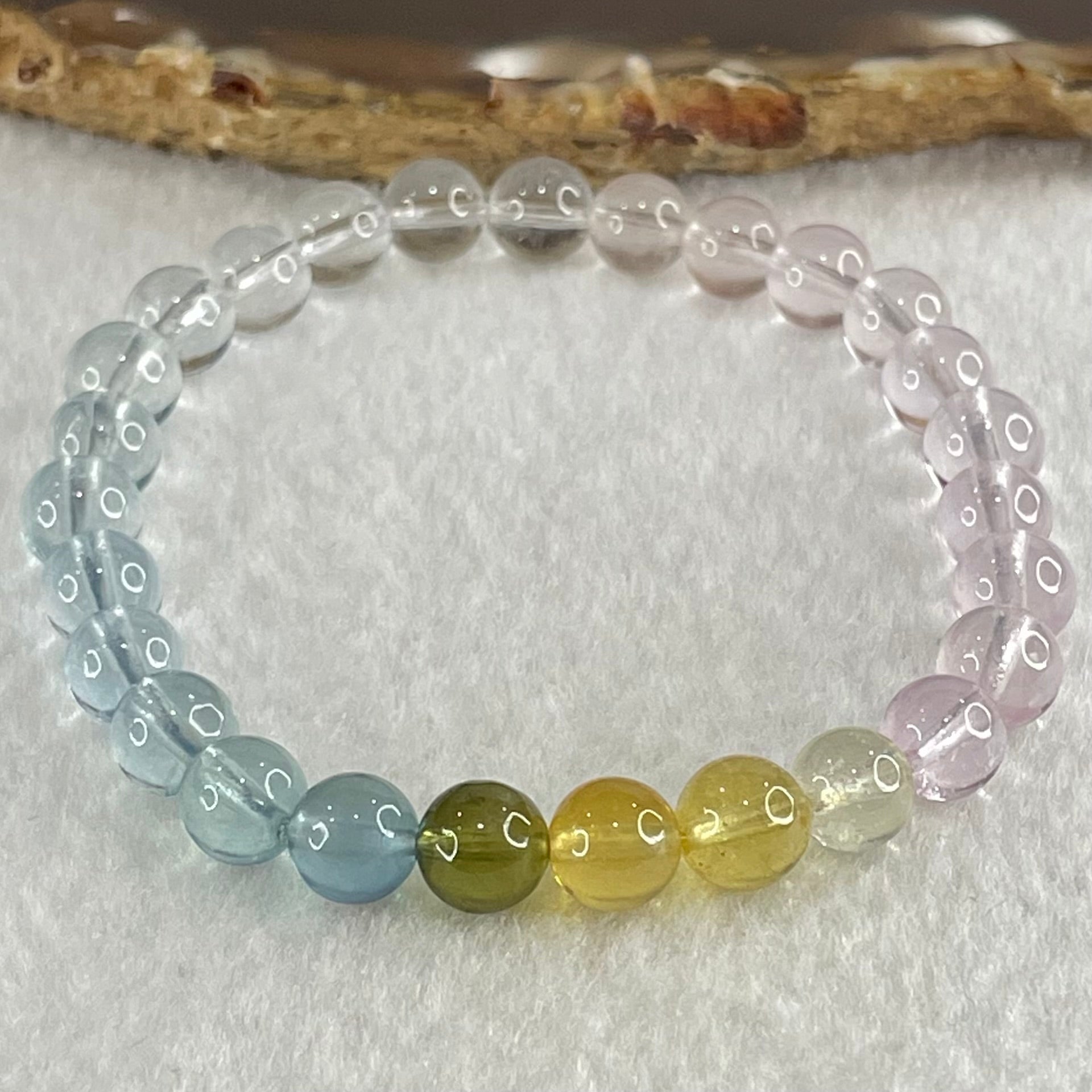 Very Very High Grade Transparent Natural Morganite Beryl Beads Bracelet 13.70g 16cm 7.2mm 27 Beads - Huangs Jadeite and Jewelry Pte Ltd